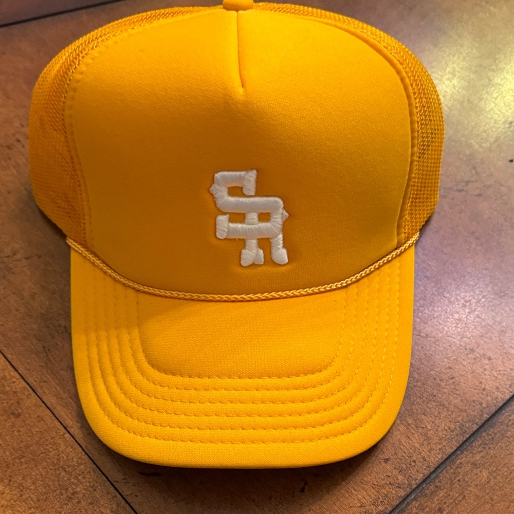 Yellow Trucker Hat with White Logo